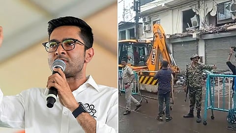 Kolkata : अभिषेक बॅनर्जी यांच्या कार्यालयावर बुलडोझर