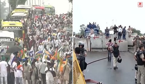 दिल्लीच्या सीमांवर शेतकऱ्यांना रोखले; भारत-अमेरिका कराराविरोधात किसान पंचायत आक्रमक