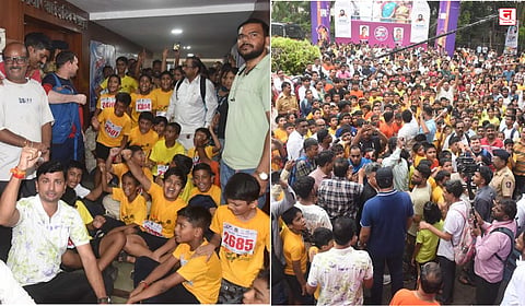 गतिशील ठाण्याच्या मॅरेथॉनमध्ये ‘जेन अल्फा’चा एल्गार; पदक न मिळाल्याने विद्यार्थ्यांचे ठिय्या आंदोलन