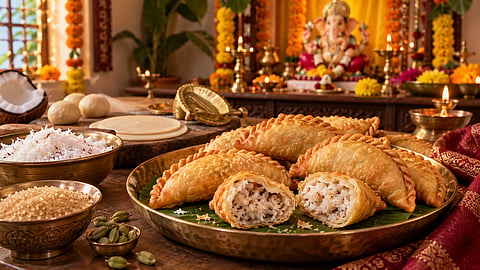 Ganeshotsav 2026 : मोदकांपेक्षा काहीतरी वेगळं करायचंय? बनवा ओल्या नारळाची स्वादिष्ट करंजी, नोट करा सोपी रेसिपी