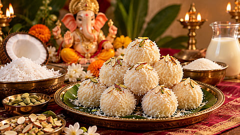 Ganeshotsav 2026 : तोंडात टाकताच विरघळतील! घरीच बनवा मऊसूत खोबऱ्याचे लाडू, वाचा सोपी रेसिपी