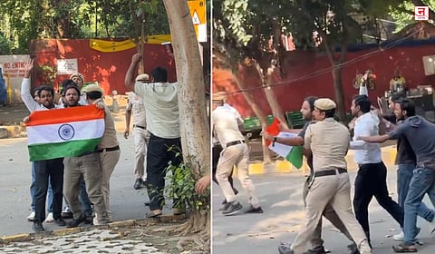 CJP Protest : जंतर-मंतरवर प्रवेश करताच दिल्ली पोलिसांची कारवाई; सौरव दास, आशुतोष रांकांसह अजिंक्य शिंदे ताब्यात