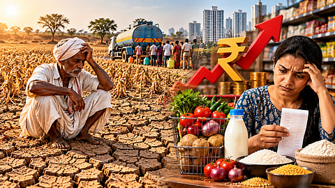 शेतात पीक नाही, बाजारात महागाई; ताटाचा हिशोब बिघडणार