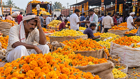 नांदेड : दसरा गेला अंधारात, आता दिवाळीचं काय? फुले अक्षरशः फेकली रस्त्यावर; शेतकऱ्यांचा वाहतूक खर्चही निघाला नाही