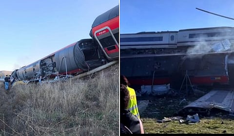 Video : स्पेनमध्ये हाय-स्पीड ट्रेन धडकल्या; ६४ ठार