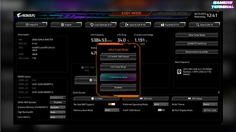 GIGABYTE Unveils Ultra Turbo Mode for Intel Z890 Motherboards