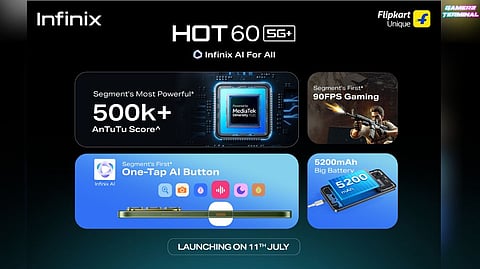 Infinix HOT 60 5G+ to Launch on July 11 with 90FPS Gaming Performance