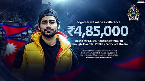 S8UL Creator Joker Ki Haveli Raises ₹4.85 Lakh for Nepal Flood Relief