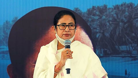 Mamata Banerjee speaking at an event in Goa during his three-day visit on Friday, Ocotober 29, 2021