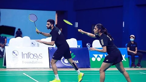 Tanisha Krasto (right) and Ishaan Bhatnagar (left) playing together.