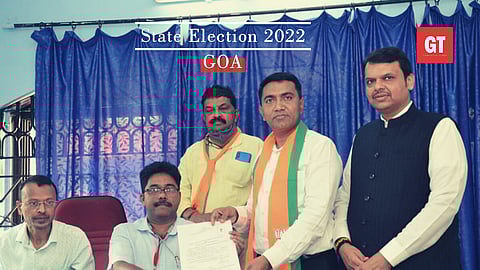 CM Pramod Sawant files his nomination for Goa polls