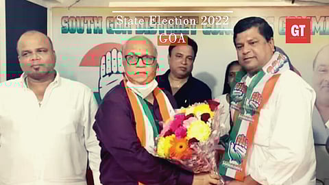 Tony Dias joined Congress in the presence of Leader of Opposition Digambar Kamat, former minister Francisco (Mickky) Pacheco