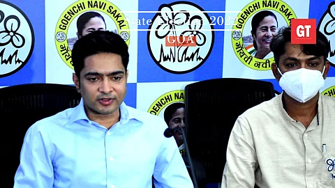 Abhishek Banerjee addressing a press conference in Panaji