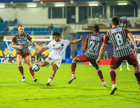 Sahal Abdul Samad scores against ATK Mohan Bagan on their first match of the 2021-22 ISL season.