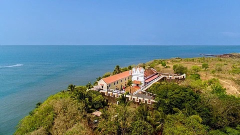 Aerial view of fort Tiracol