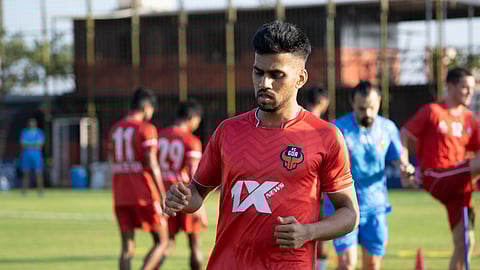 Brandon Fernandes in FC Goa practice session.