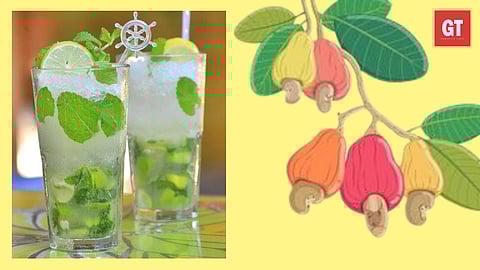 Urrak (left) might not be as famous as feni, but it is  also a traditional Goan brew, and is made from cashew apples