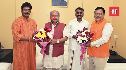 BJP has appointed Union minister Narendra Singh Tomar and L Murugan as the observer and co-observer, respectively, to oversee the selection of the chief minister and process to stake claim to form the next government.