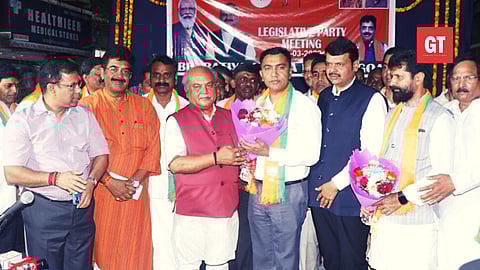 Goa CM Pramod Sawant with Union Minister for Agriculture Narendra Singh Tomar.