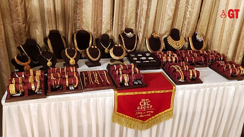 Some of the jewellery pieces at the exhibition