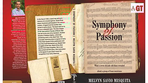 The cover of the book 'Symphony of Passion' by Melvyn Misquita