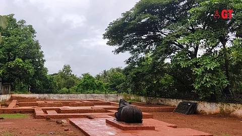 The ongoing conservation work of
the ancient temple site at Chandor