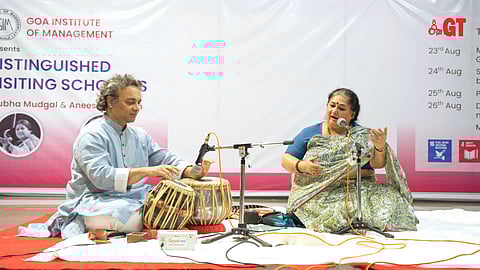 Aneesh Pradhan and Shubha Mudgal captivated the audience at the International Centre Goa (ICG), Dona Paula, recently