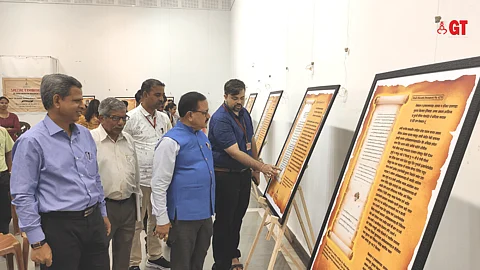 Minister for Archives, Subhash Phal Desai at the inaugural of the exhibition.