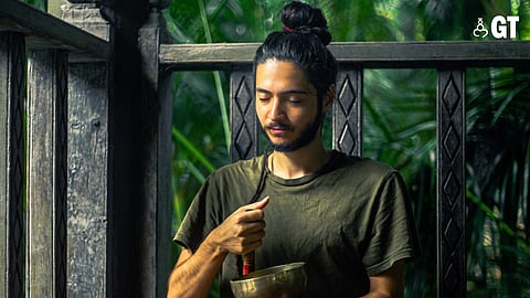 Lost in the sublime sounds of music and meditation.