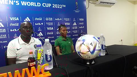 Nigerian coach Olowookere Bankole and team captain Dah Zossu Alvine.