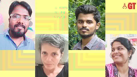 (L-R) Shripad Gurav, Natalie Lycops, Gaurang Naik and Asavari Gurav are among the artists who will display their work at the Goa Open Arts (GOA) Festival's Fundraiser Exhibition in Assagao