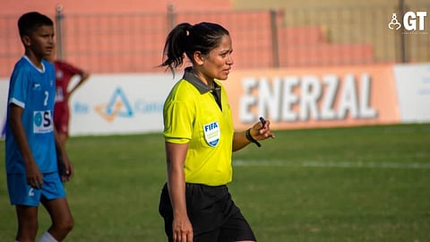 Uvena has single-minded focus when in her role as referee.