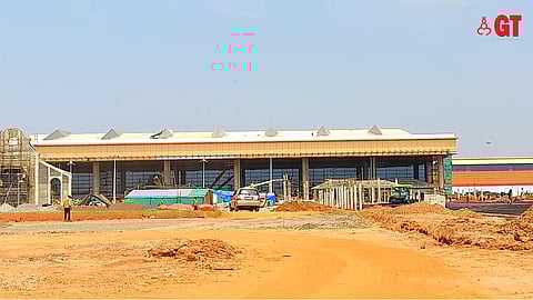 Passenger Terminal Building getting ready to receive first guests at greenfield international airport at Mopa.