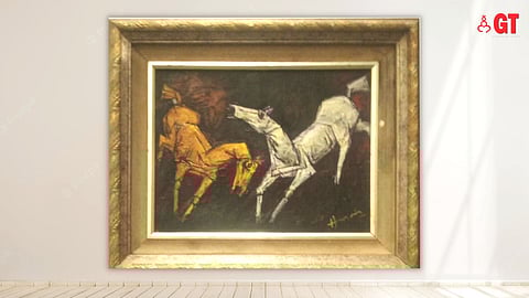 The work of MF Husain can also be seen at the ongoing exhibition at the Museum of Goa, Pilerne