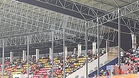 The ongoing World Cup in Qatar surely had a bearing on the crowd presence for the home team's match against Bengaluru at Fatorda.