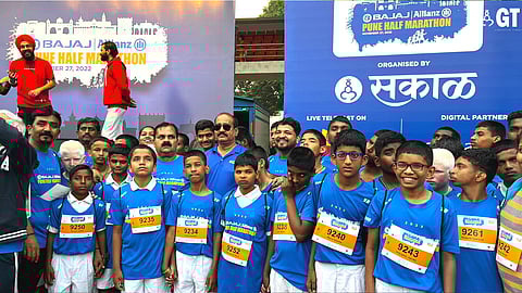Children enjoyed participating in the marathon organised by Sakal