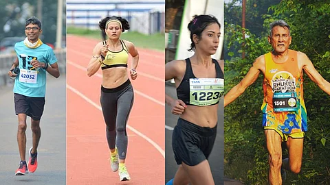 (From L to R) Some of the best runners in the country, Brijesh Gajera, Neera Katwal, Simta Sharma and Bhasker Desai.
