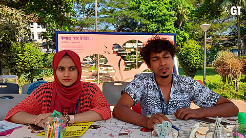 Serendipity volunteers ready to brief guests at the cubicle.