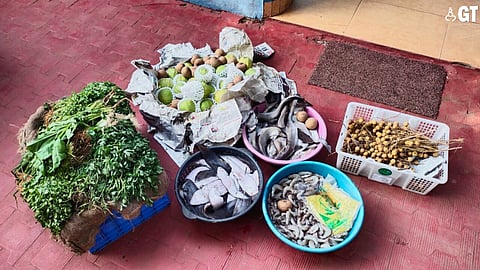 Goods seized during the drive conducted by MMC on street vendors in Margao.