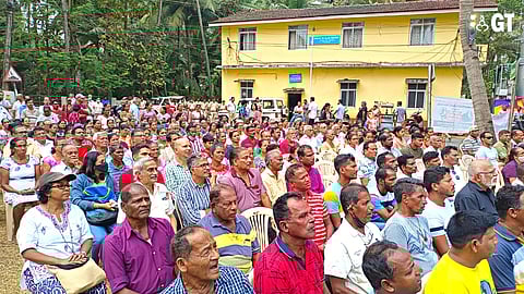 Locals of Velsao arrived in droves to show their support against the double-tracking project.