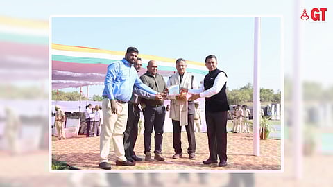 At the recent Liberation Day function, held in Panjim, on December 19, 2022, Goa's Chief Minister, Dr Pramod Sawant, felicitated members of Street Providence with the 'Best NGO' award. (Left to Right) founder Donald Fernandes, manager Sapnesh Salgaonkar, hospital in-charge Douglas Pinto, and Quepem house in-charge Akash Pednekar