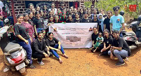 The students and faculty of Parvatibai Chowgule College of Arts and Science.