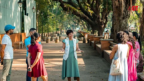 During a heritage walk.