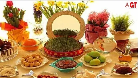 A festive Nawroz haft-sin table