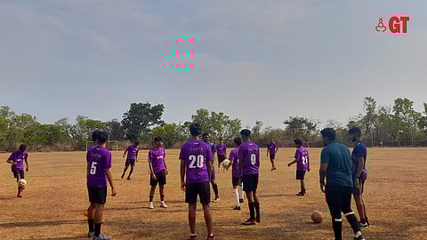 Team Vasco Utd.FC prepares for training.