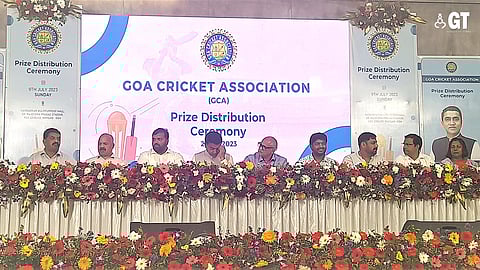 GCA managing commitee with chief guest Pramod Sawant and Margao MLA Digambar Kamat.