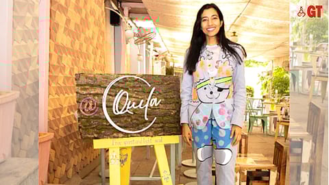 Linen suit painted by Chhavi Goyal.