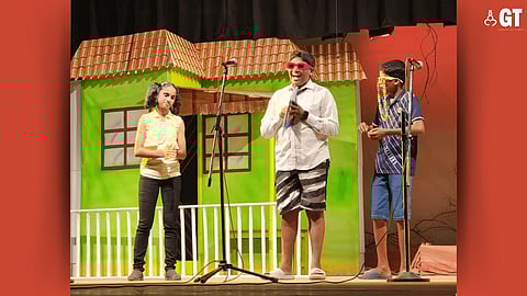 Our Lady of Carmel High School, Curtorim, presented their tiatr, 'Io Re Io Re Pausa', on Day 3 of the Inter-School Tiatr Competition