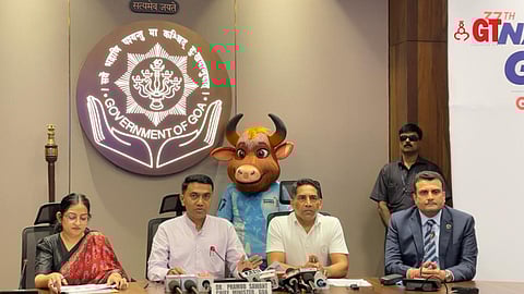 Chief Minister Pramod Sawant addresses the media on the National Games.