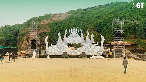 Stage captured before sunset.